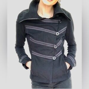 Lululemon Athletica Admiral military style Charcoal Gray Jacket size 8